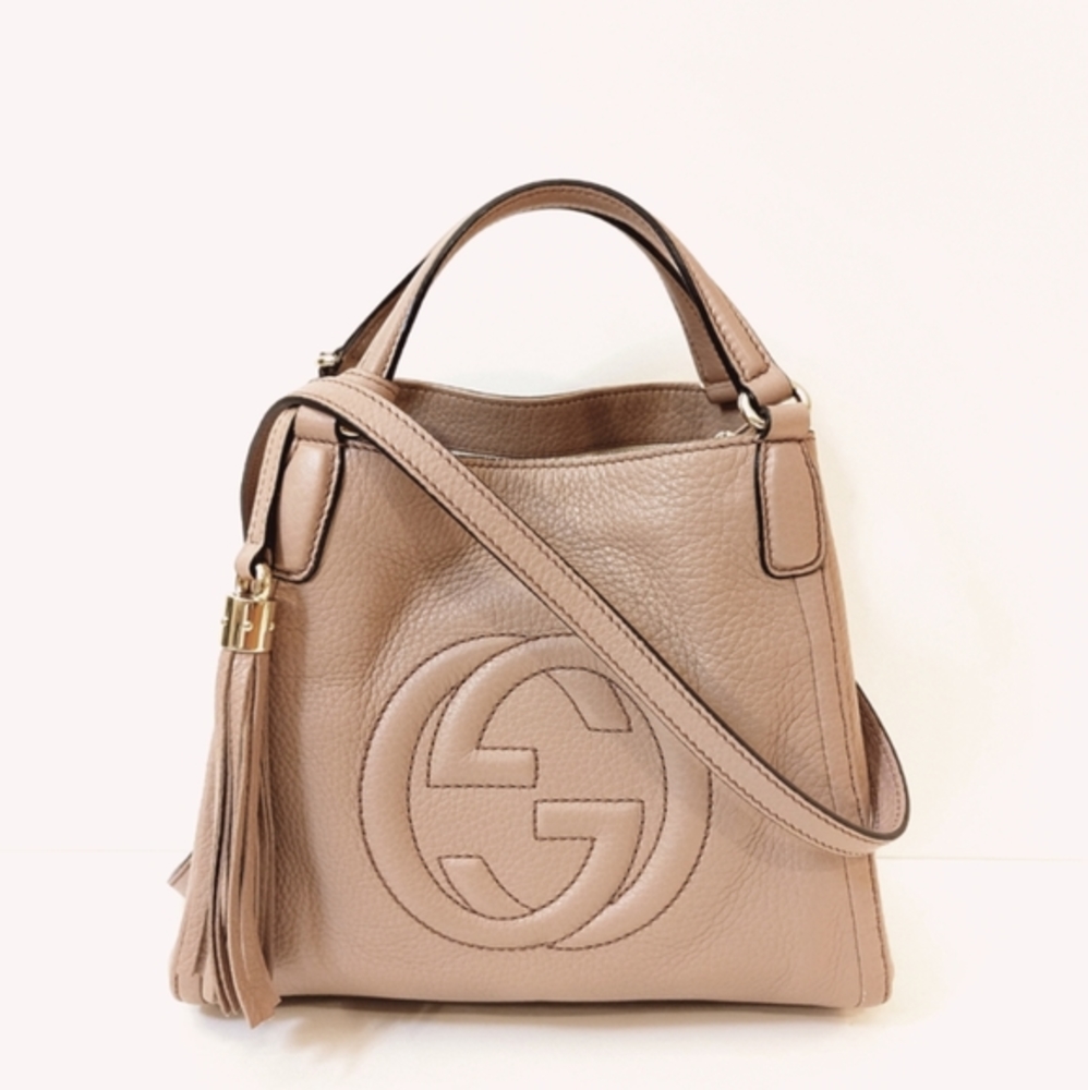 ✨GUCCI ✨Soho dusty pink leather shoulder/bag crossbody/ handbag.